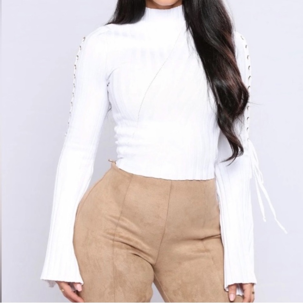 Next To Me Mock Neck Sweater - Off White